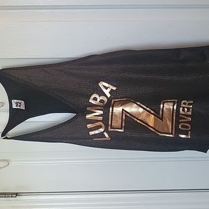 Zumba bronze and gold mesh Tank size Medium